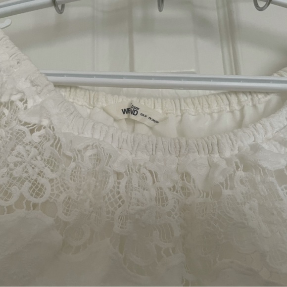 Heavily embroidered, off the shoulder 100% cotton white midi dress - Picture 7 of 7